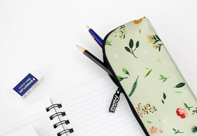 Green Forest Graphic Pencil Cases Stationery Zipper School 19cm Office Cosmetics Pouches Artists Designer Prints Gifts Bags Purs