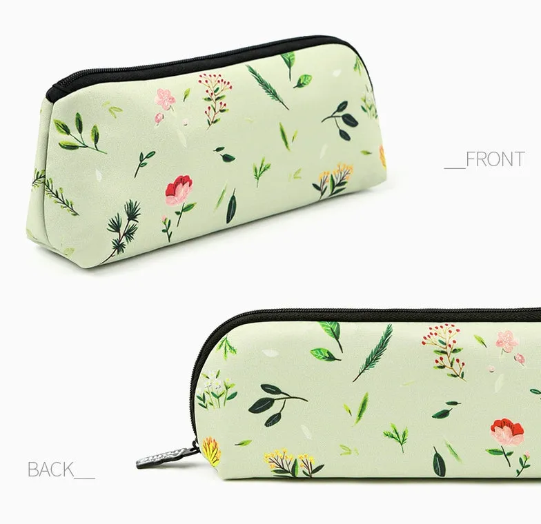 Green Forest Graphic Pencil Cases Stationery Zipper School 19cm Office Cosmetics Pouches Artists Designer Prints Gifts Bags Purs