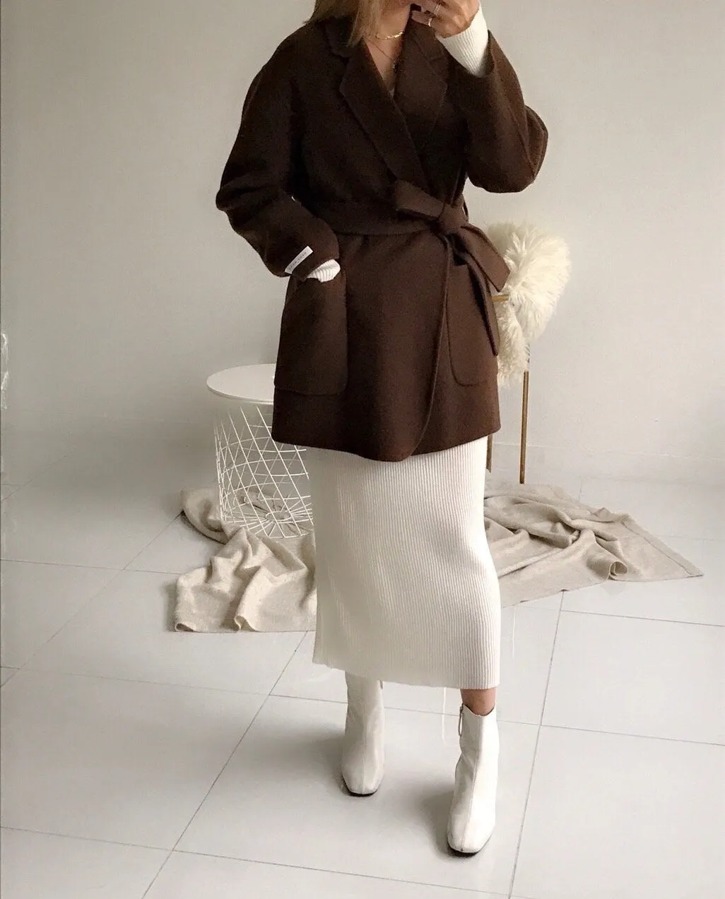 Handmade Wool Half Coat (3 Colors)