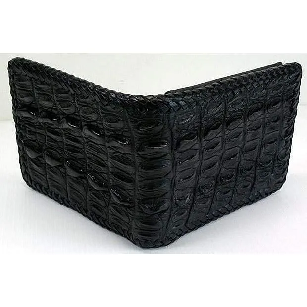 Hardcore Black Crocodile Tail Wallet