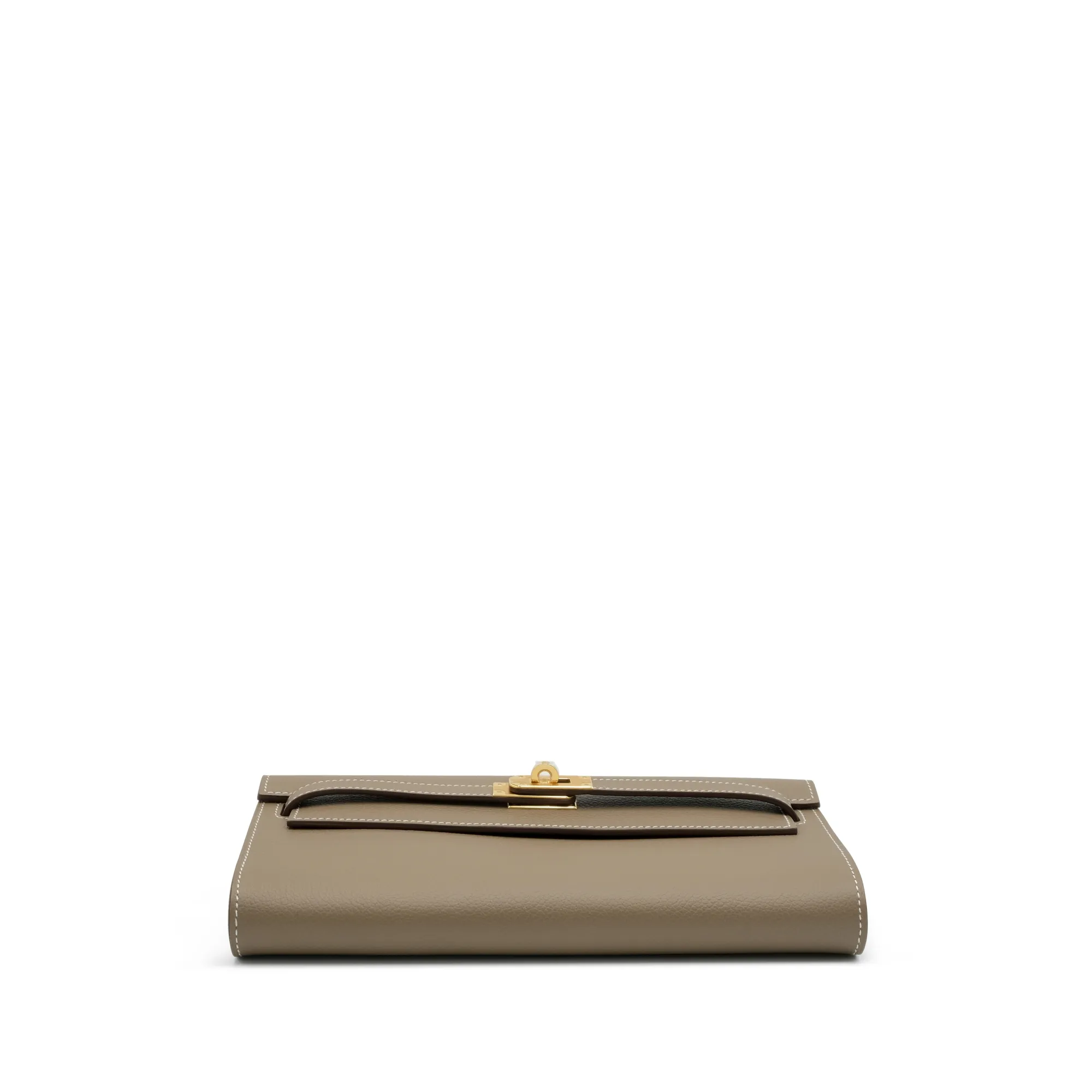 Hermès Etoupe Evercolor Kelly-To-Go Wallet Gold Hardware, 2024