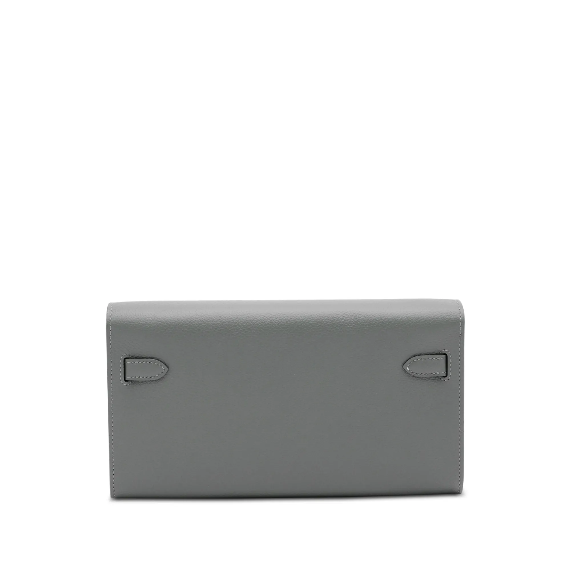 Hermès Gris Meyer Evercolor Kelly-To-Go Wallet Gold Hardware, 2023