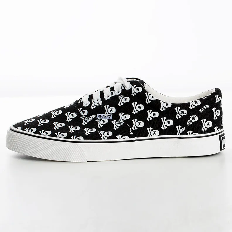 HK Skull Black Canvas Sneaker