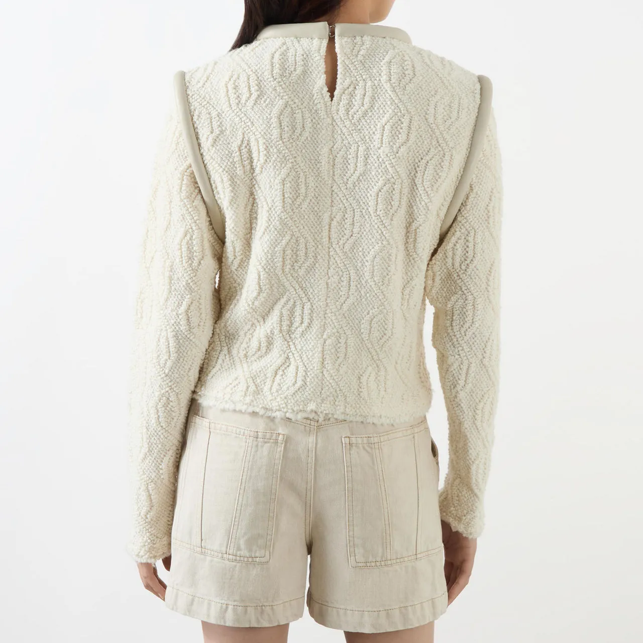 ISABEL MARANT Utah Textured Knit Sweater - Cream