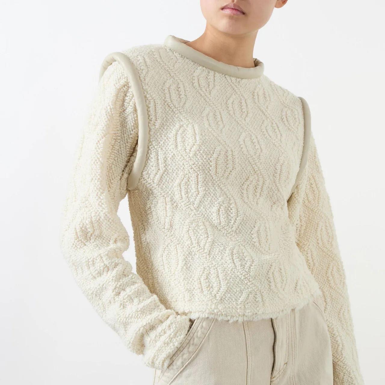 ISABEL MARANT Utah Textured Knit Sweater - Cream