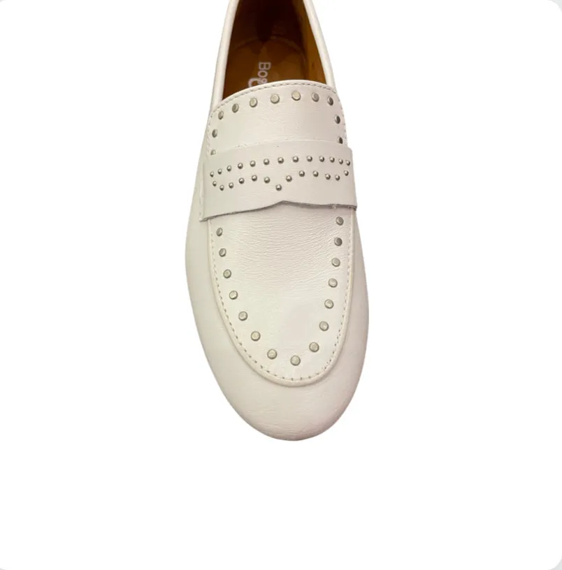 JOEY White Leather Loafer