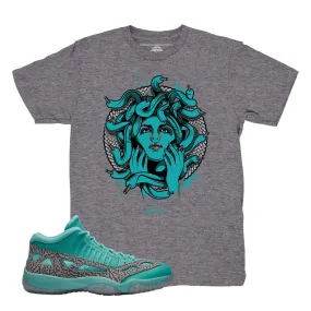 Jordan 11 IE Rio Teal Medusa grey Shirt