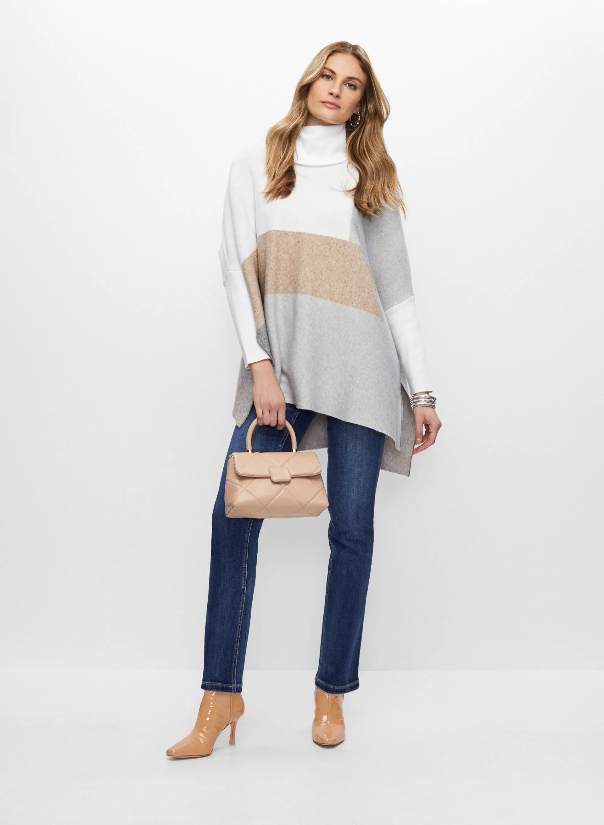 Joseph Ribkoff - Colour Block Tunic Sweater