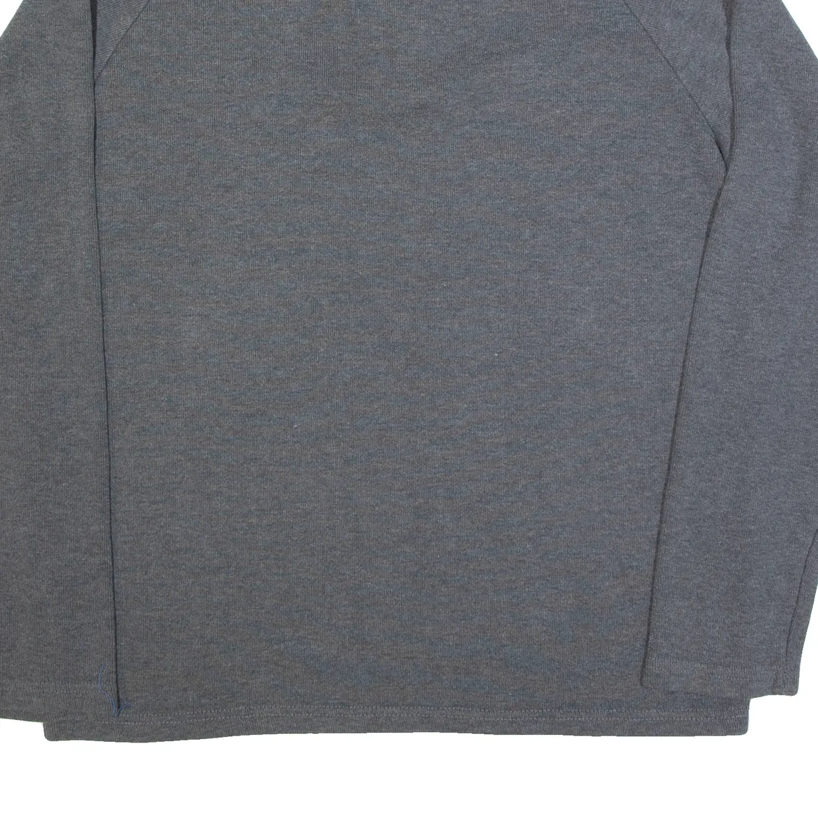 KANGOL Mens Jumper Grey Button Neck Tight Knit M