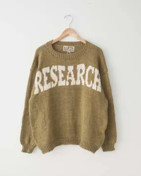 Knit Sweater - Olive/White