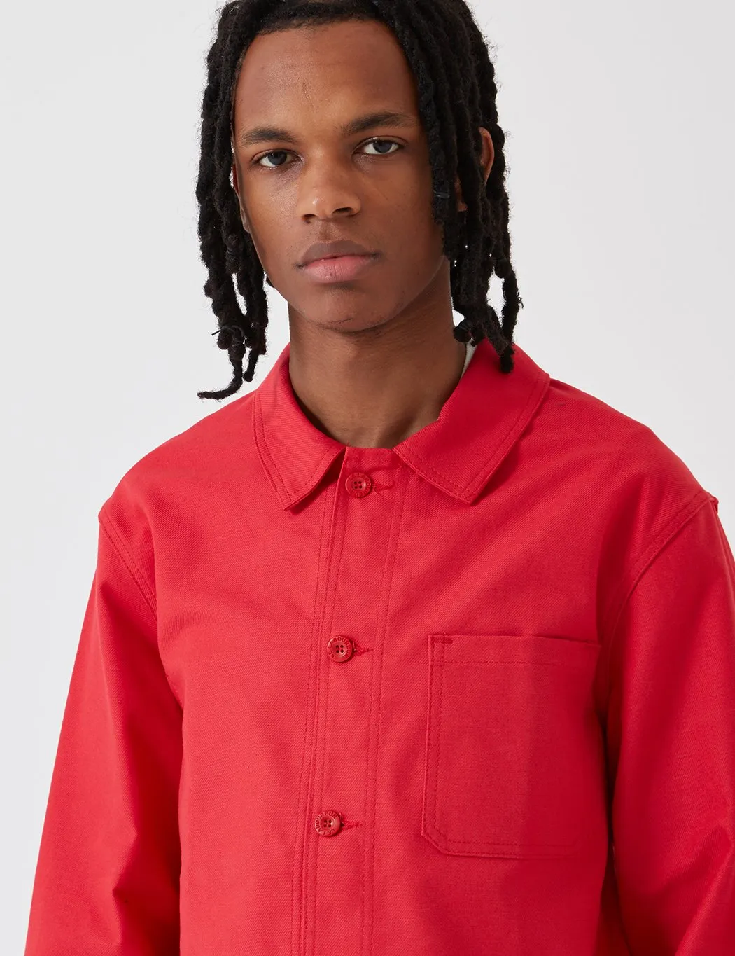 Le Laboureur Cotton Work Jacket - Red