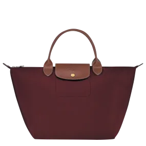 Le Pliage Original M Handbag Burgundy - Recycled canvas