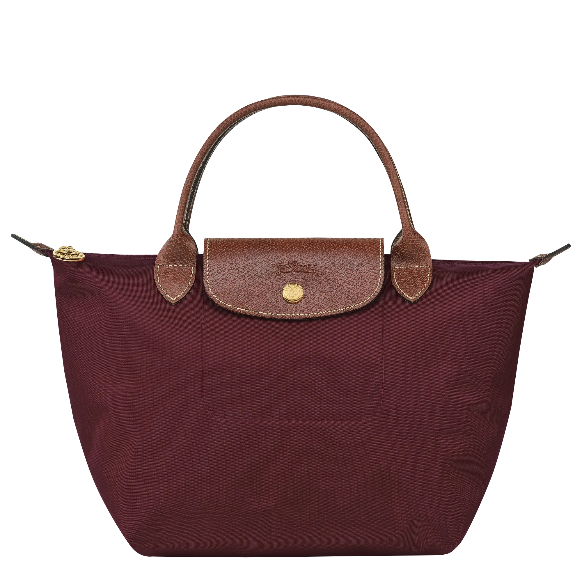 Le Pliage Original S Handbag Burgundy - Recycled canvas