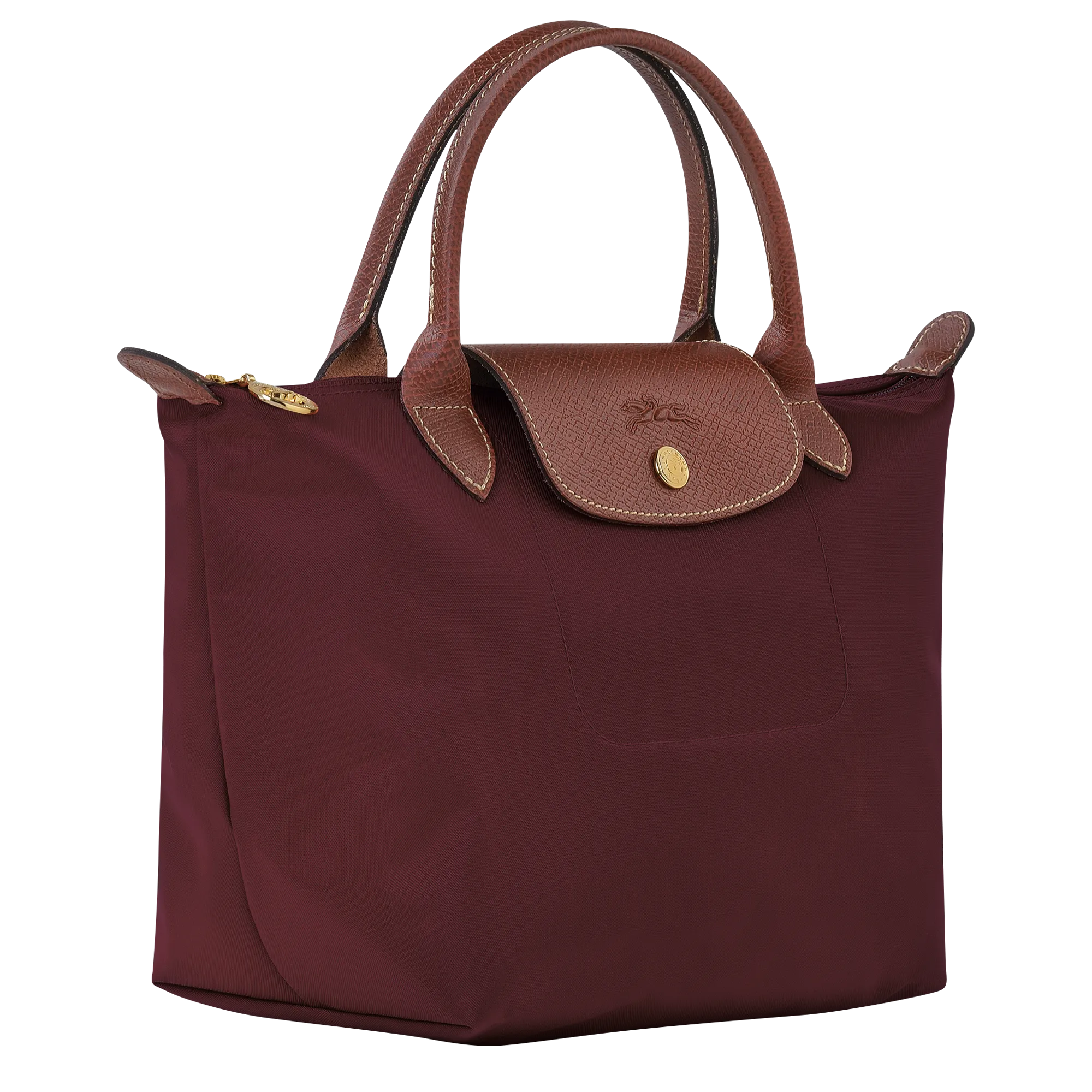 Le Pliage Original S Handbag Burgundy - Recycled canvas