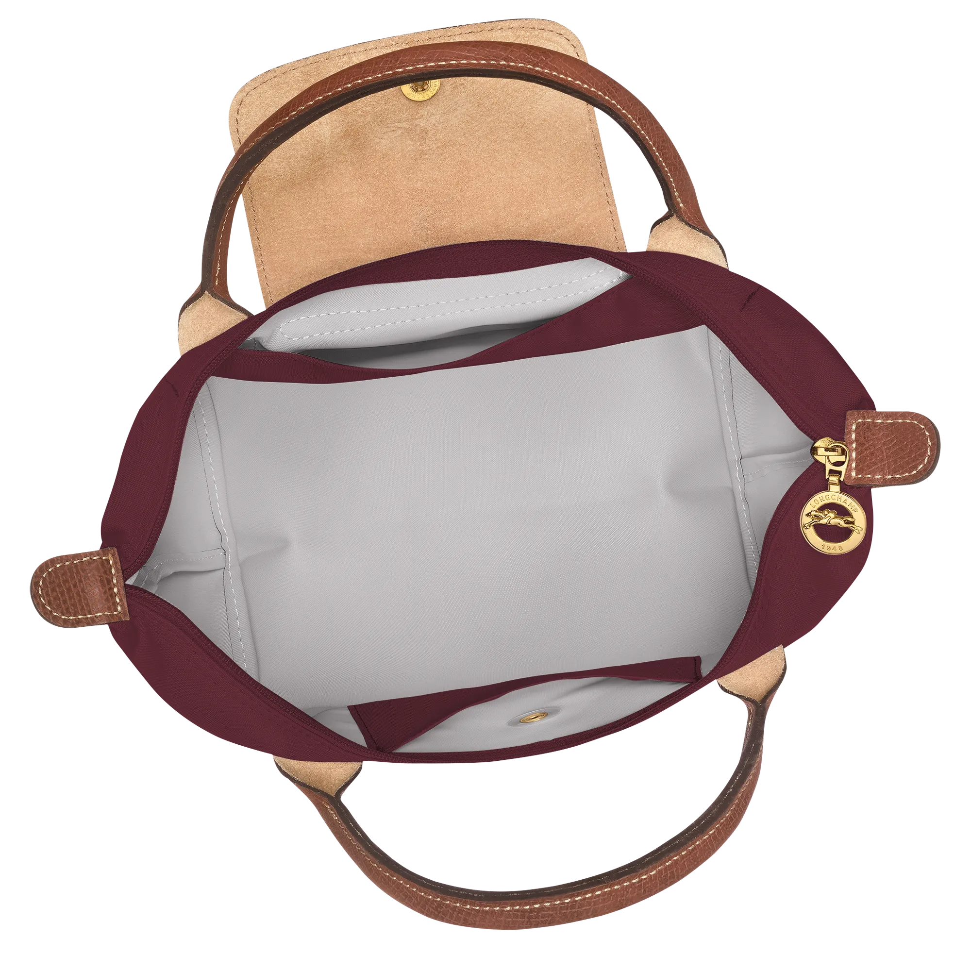 Le Pliage Original S Handbag Burgundy - Recycled canvas