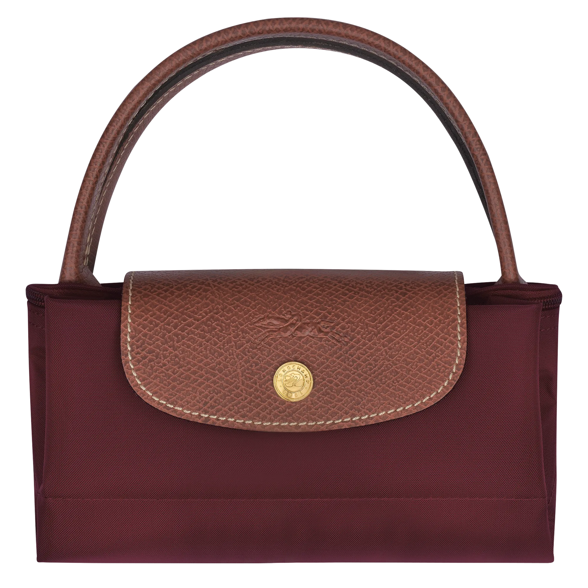 Le Pliage Original S Handbag Burgundy - Recycled canvas