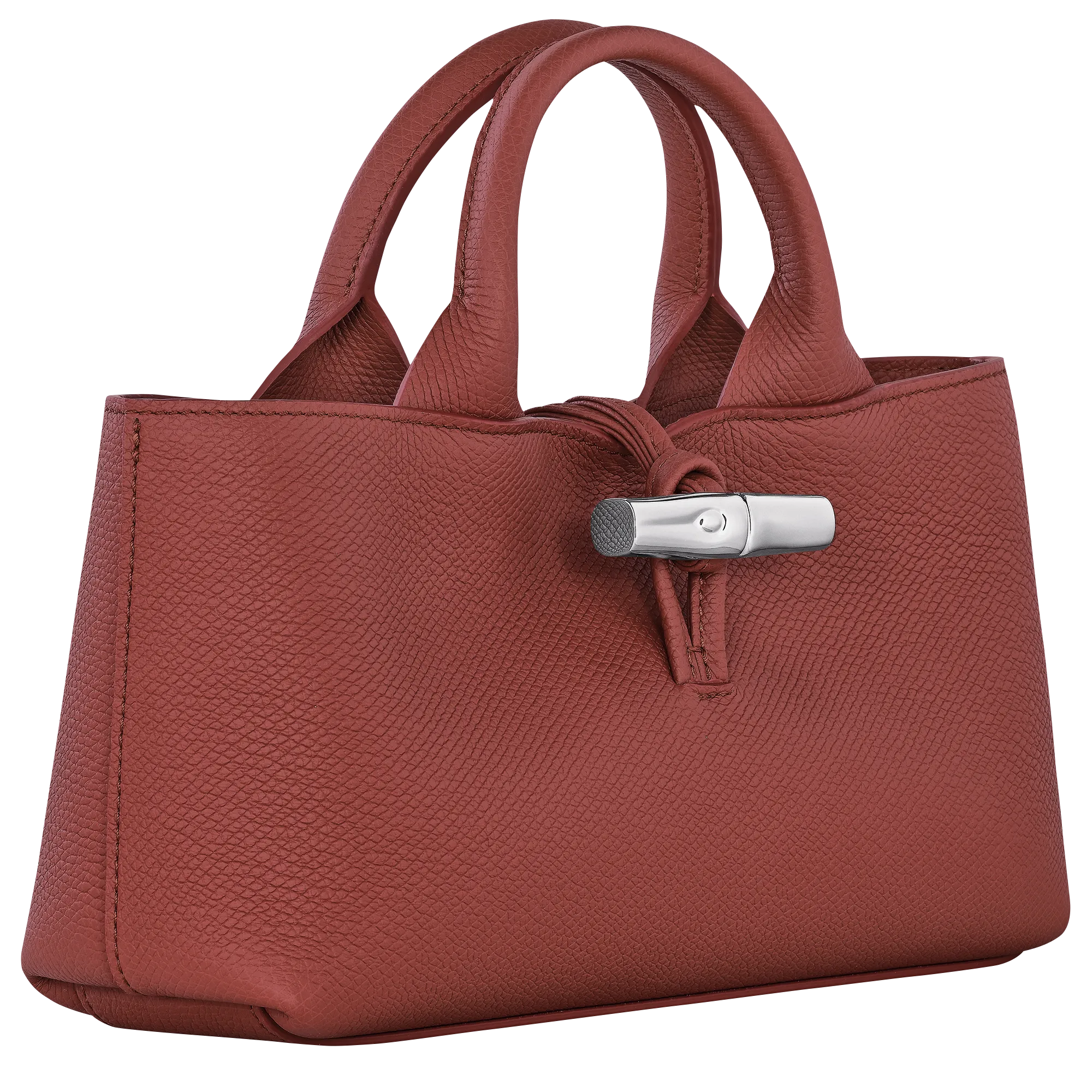 Le Roseau S Handbag Chestnut - Leather