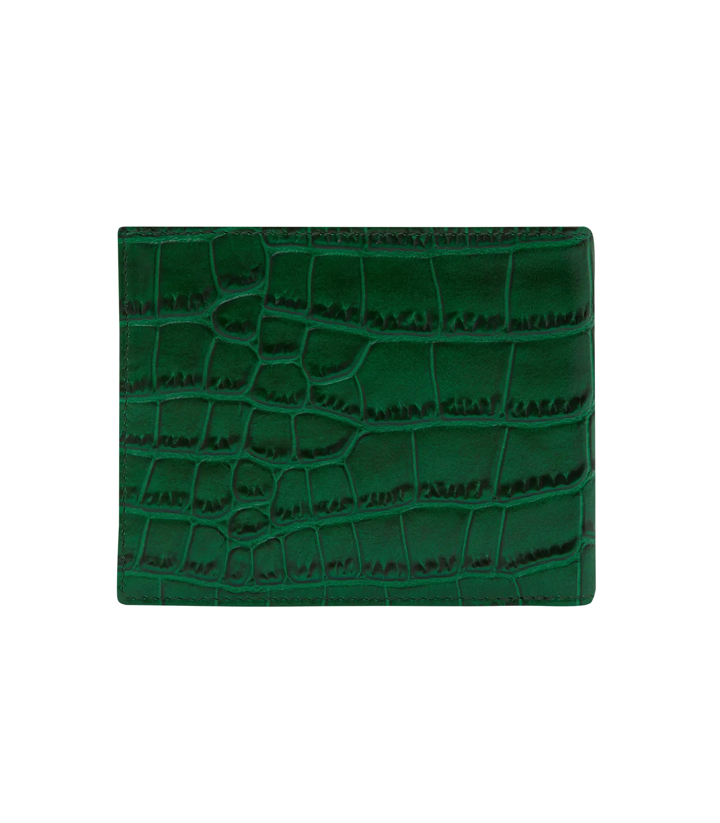 LEATHER WALLET - GREEN/ORANGE