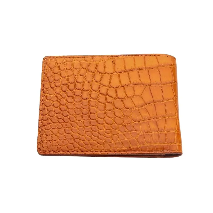 Light Brown Crocodile Mens Wallet