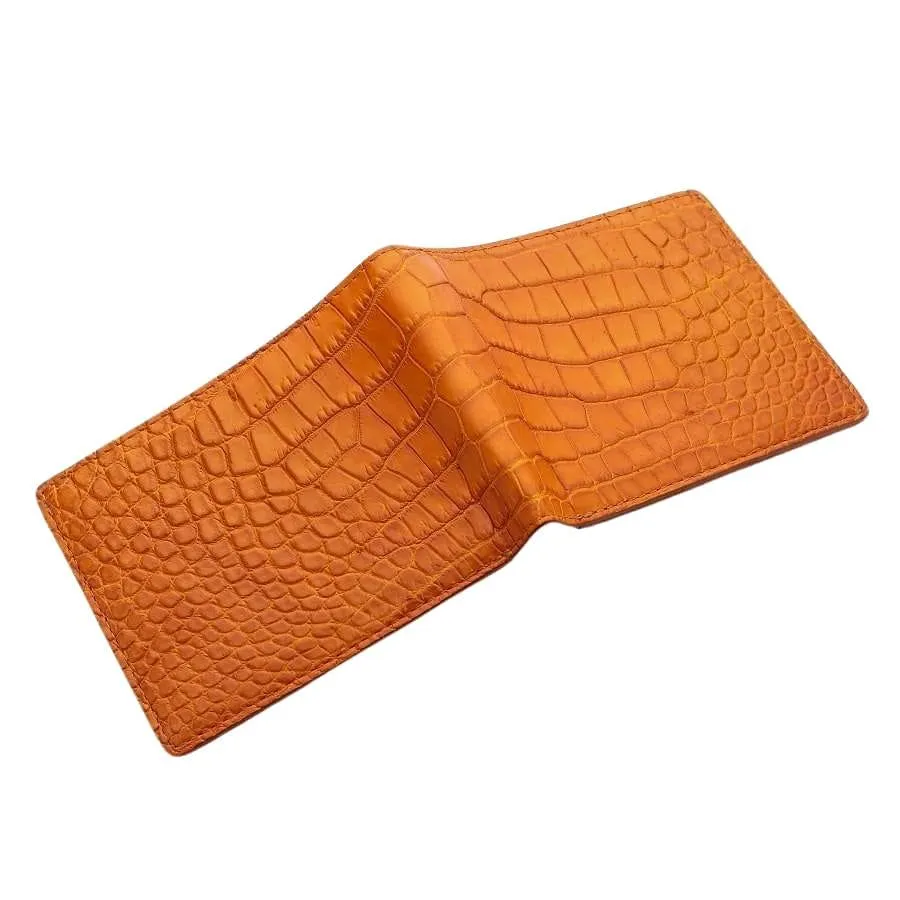 Light Brown Crocodile Mens Wallet