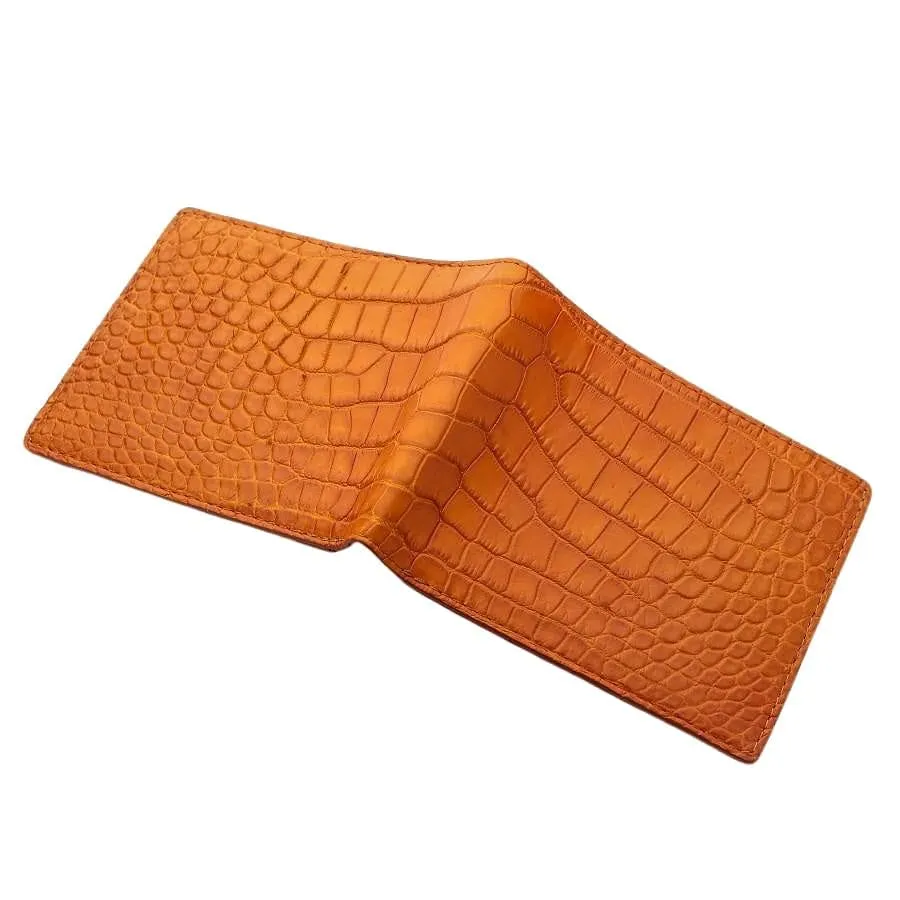 Light Brown Crocodile Mens Wallet