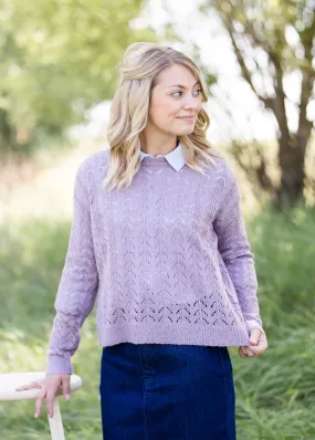 Lightweight Crochet Knit Sweater