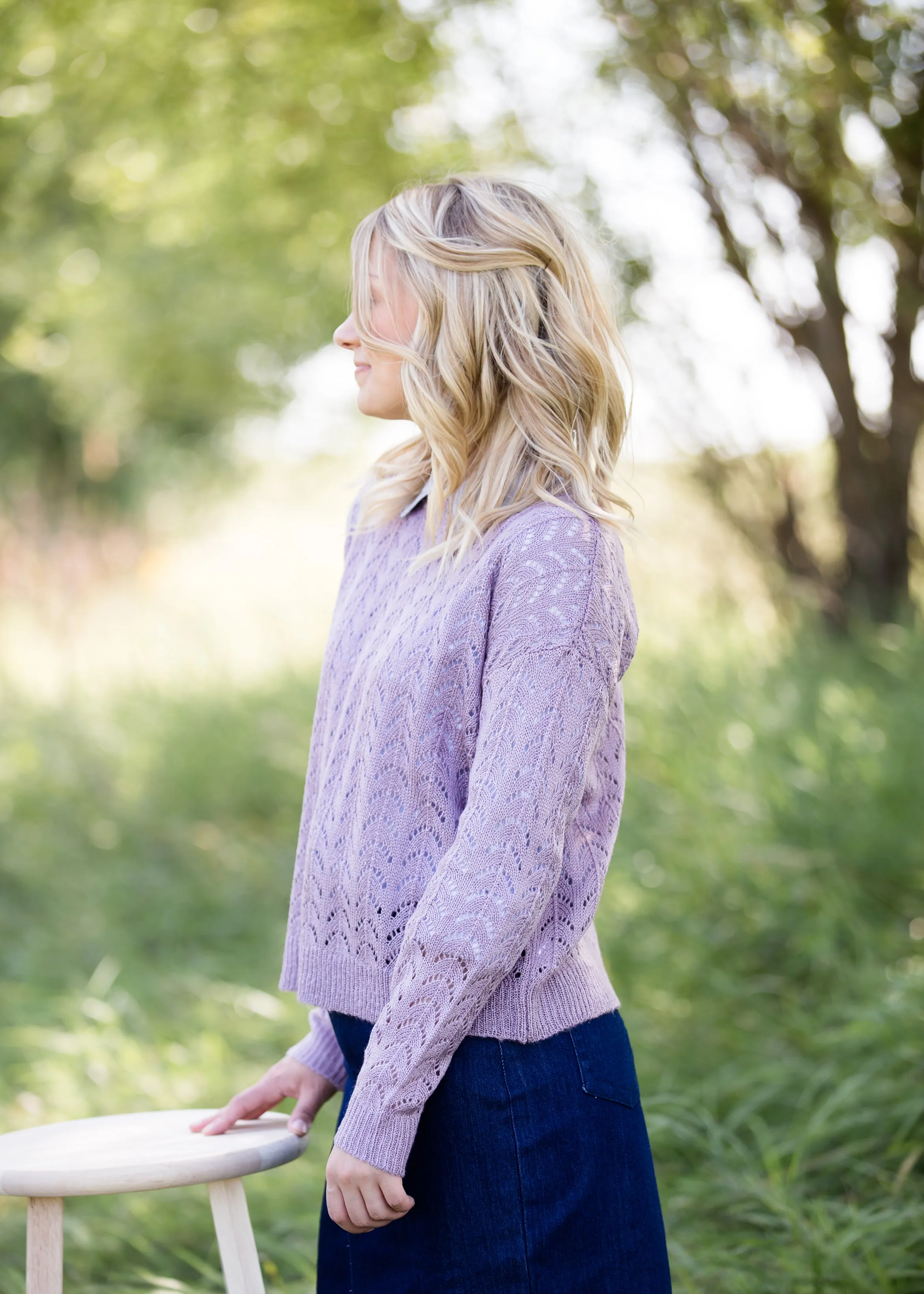 Lightweight Crochet Knit Sweater