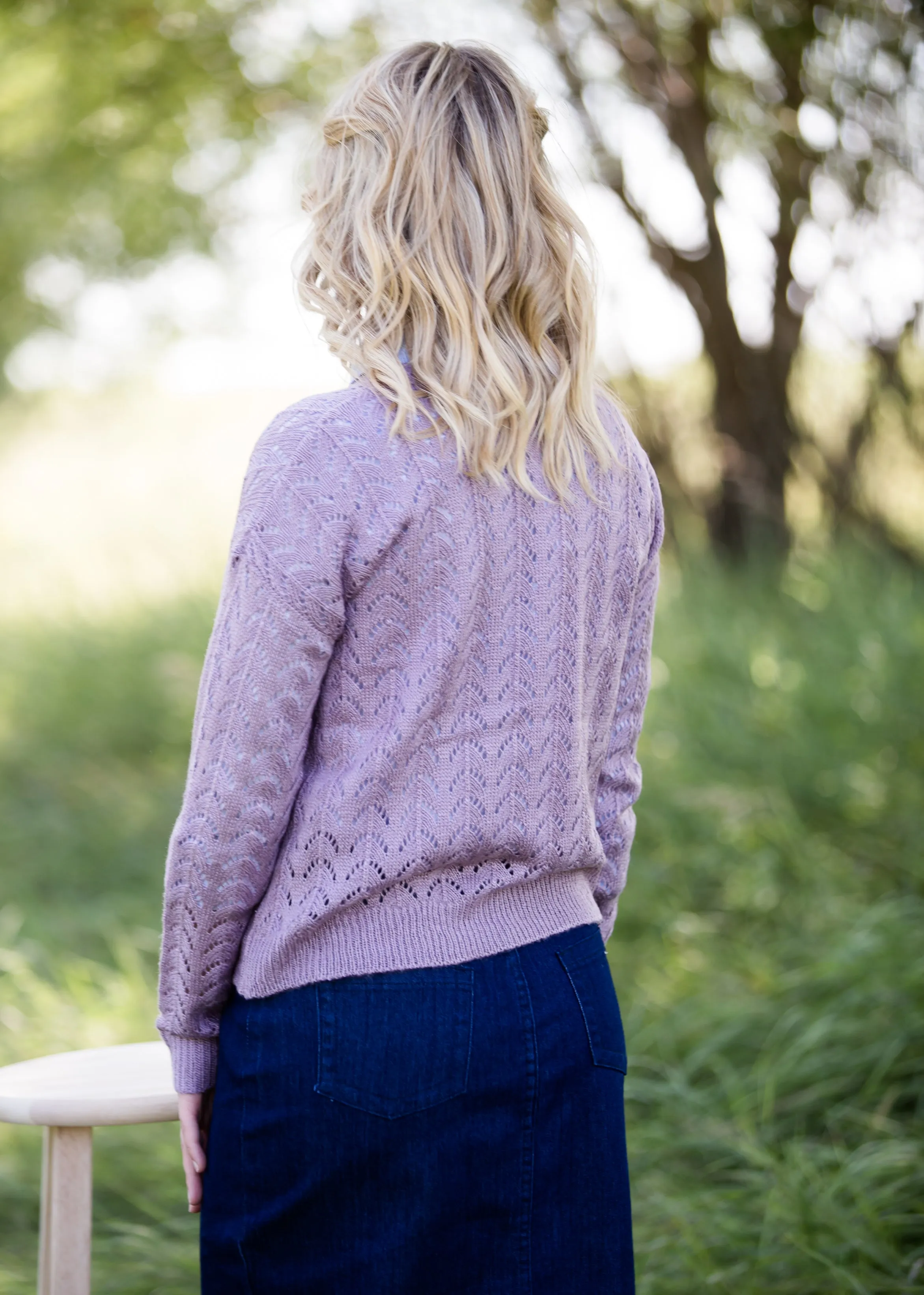 Lightweight Crochet Knit Sweater