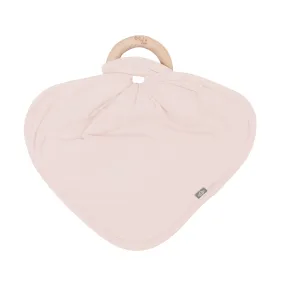 Lovey in Blush with Removable Wooden Teething Ring