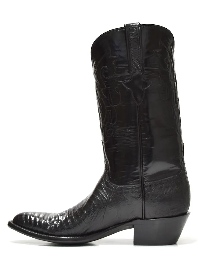 Lucchese G9030.24 Mens Classics Lizard Handmade Cowboy Boots Black