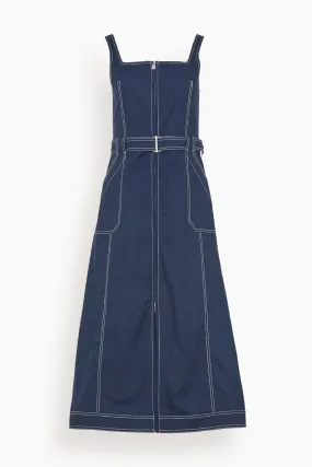 Manson Sleeveless Midi Dress in Midnight