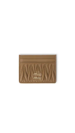 Matelasse Leather Wallet - Caramel