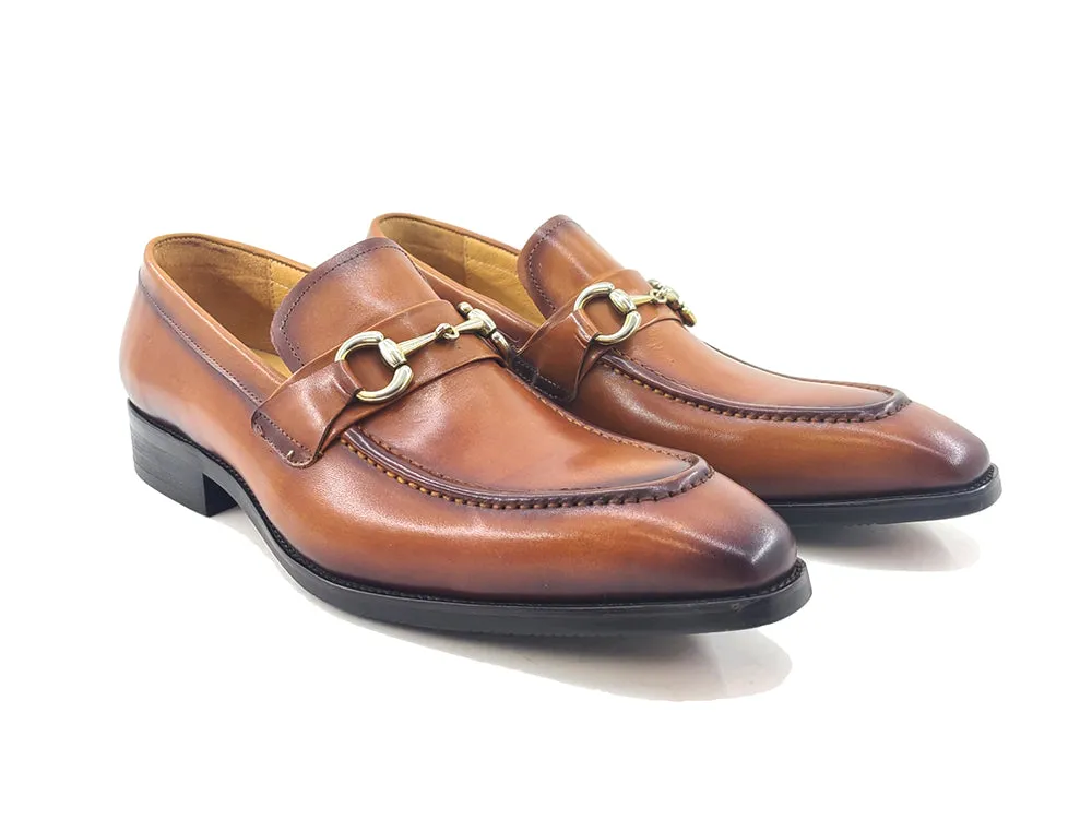 Men's Burnished Signature Buckle Loafer