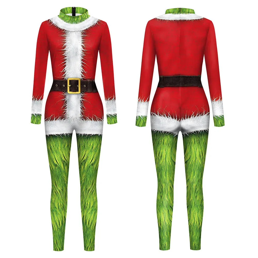 MERRY CHRISTMAS Costume Printing Party Skinny Leggins Zentai Bodysuit Christmas Streetwear Harajuku Hoodies Funny Pullover Top