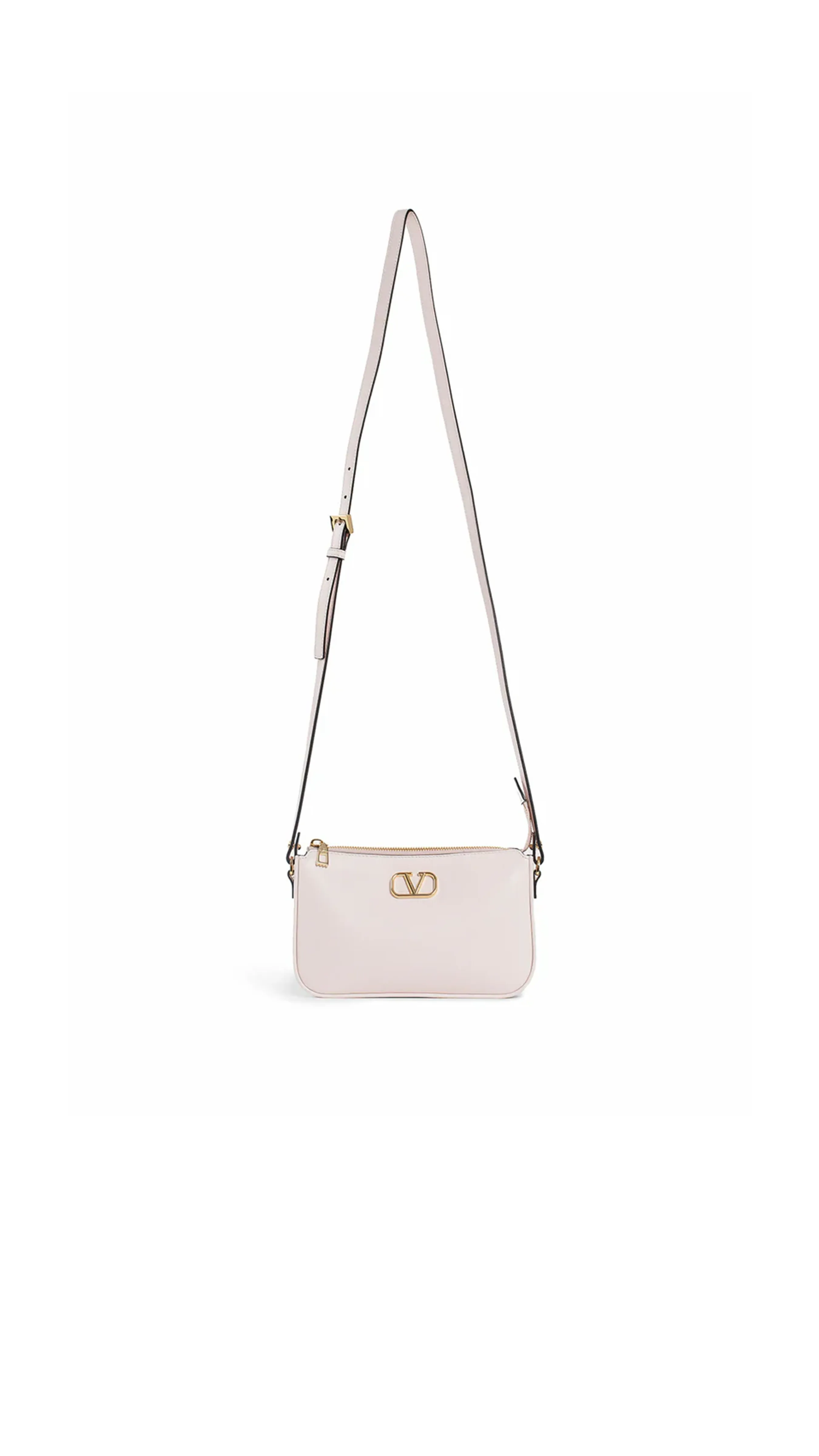 Mini Vlogo Signature Calfskin Crossbody Bag - Light Pink