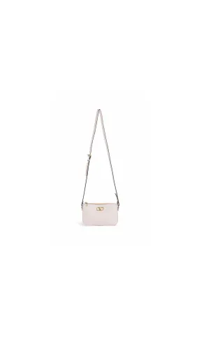 Mini Vlogo Signature Calfskin Crossbody Bag - Light Pink