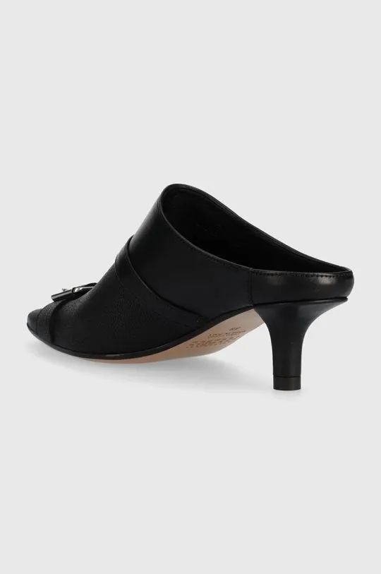 MM6 Maison Margiela leather heels Slipper black color S66WX0056