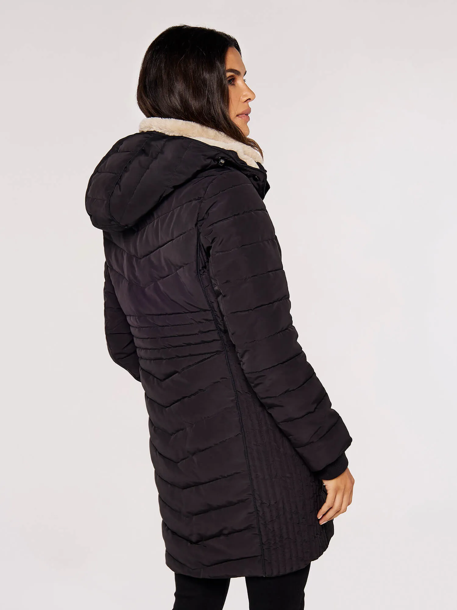 Multi-panel Puffer Coat | Apricot Clothing