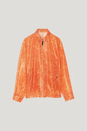 Orange Mesh Marble Print Jacket