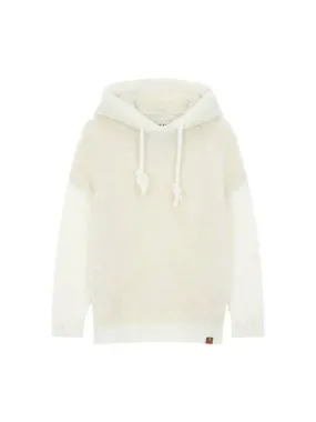 Overseas Station Season Big Chance 8 18 Women s Alpaca Hair String Hooded Sweater Cream 270372