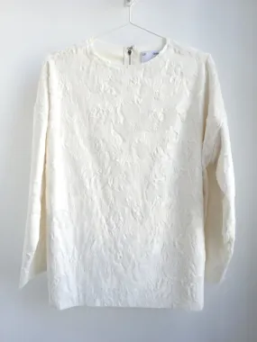 Oversized Faux Pony Sweater - White