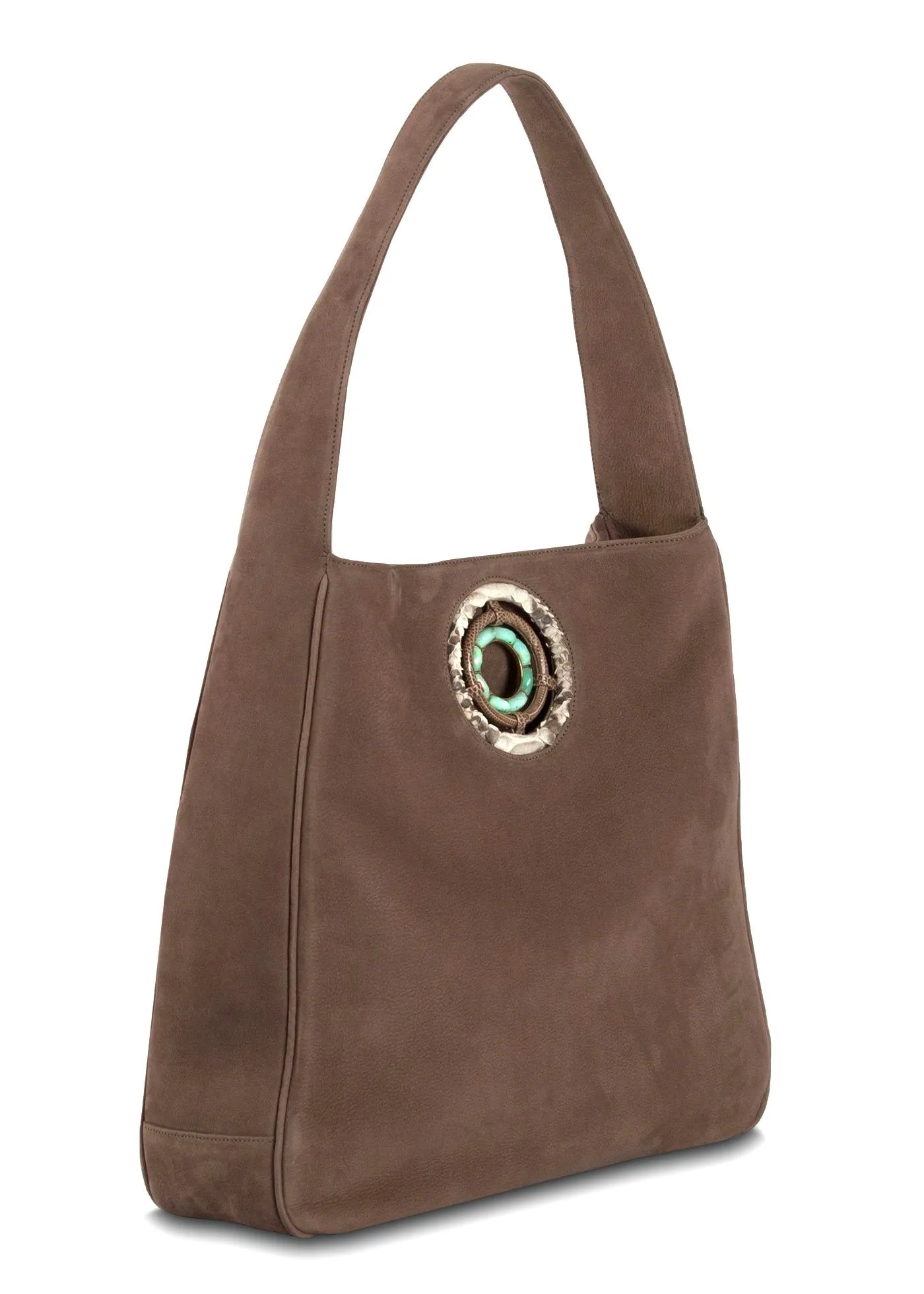 Paige Hobo - Light Brown Suede with Chrysoprase - Available for Pre-Order