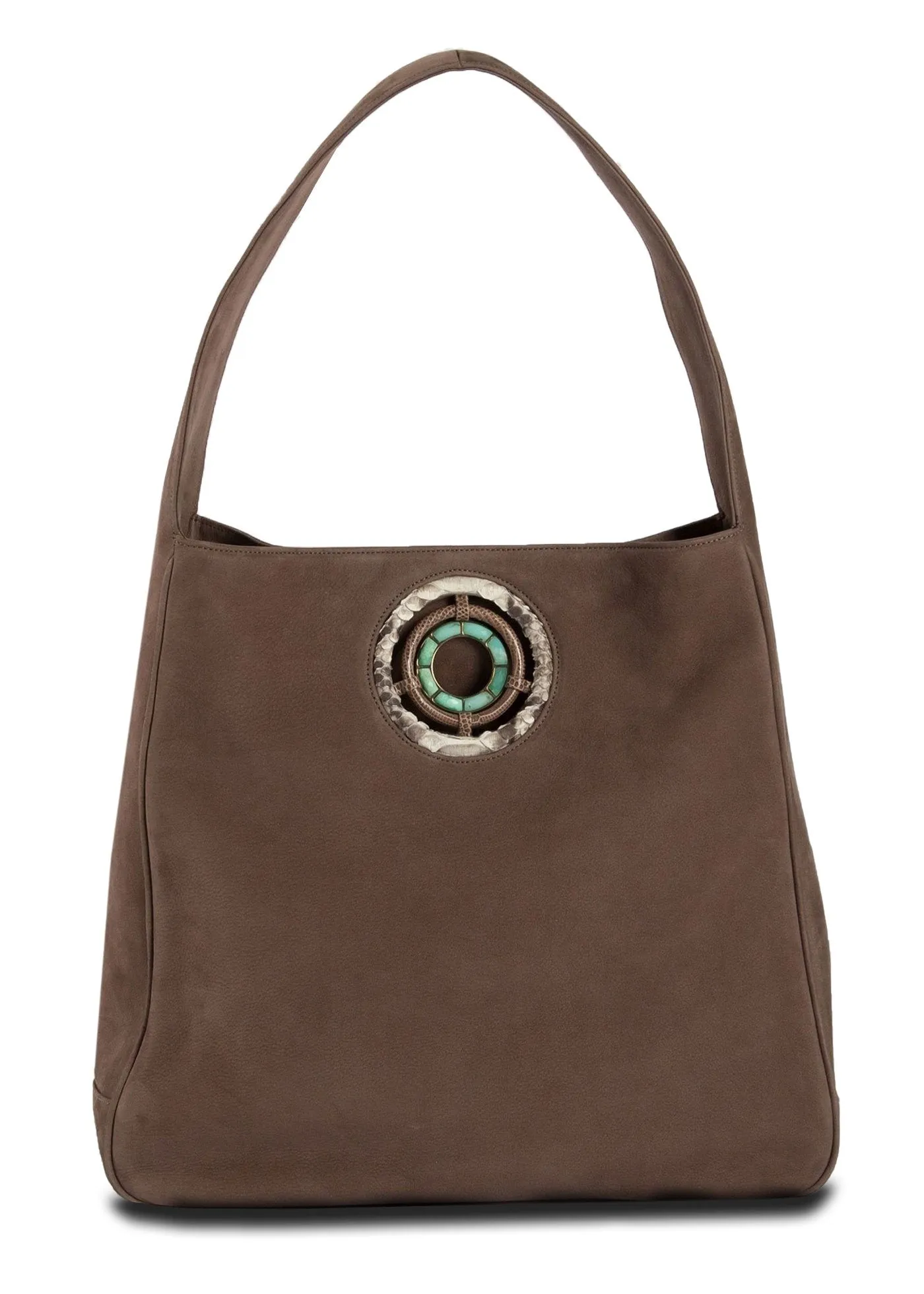 Paige Hobo - Light Brown Suede with Chrysoprase - Available for Pre-Order