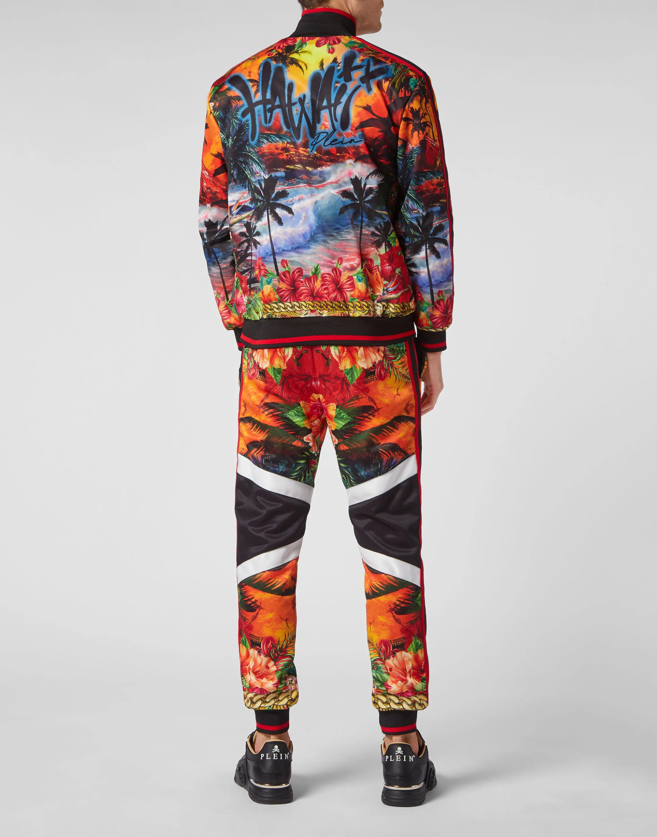 PHILIPP PLEIN TRACKSUIT: ZIP-UP JACKET + JOGGING PANTS HAWAII