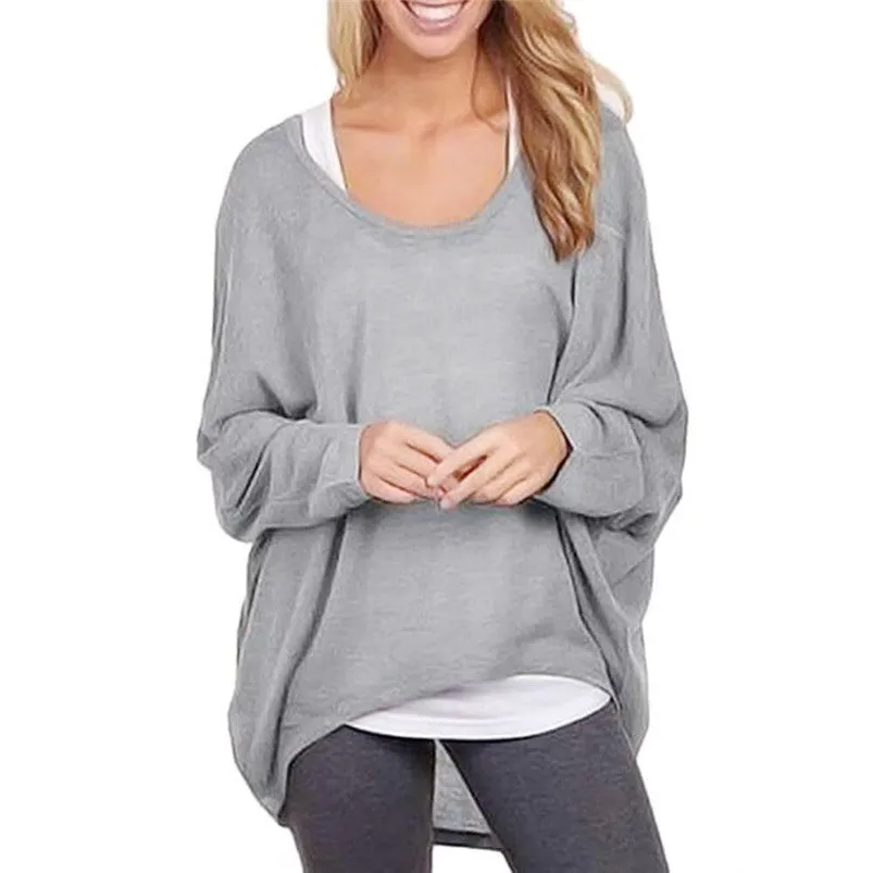 Pull Sweater Women Batwing Sleeve Loose Sweater Pullover Casual Top Christmas Sweater Fast Shipping Feida