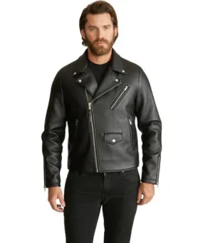 Robert Graham Men's Vegan Leather Moto Jacket