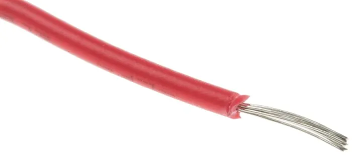RS PRO Red 0.13 mm² Hook Up Wire, 26 AWG, 7/0.16 mm, 100m, PVC Insulation