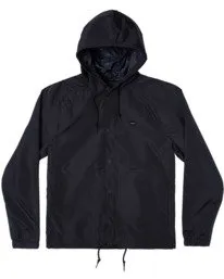 RVCA VA HOOD COACHES JACKET BLACK