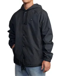 RVCA VA HOOD COACHES JACKET BLACK