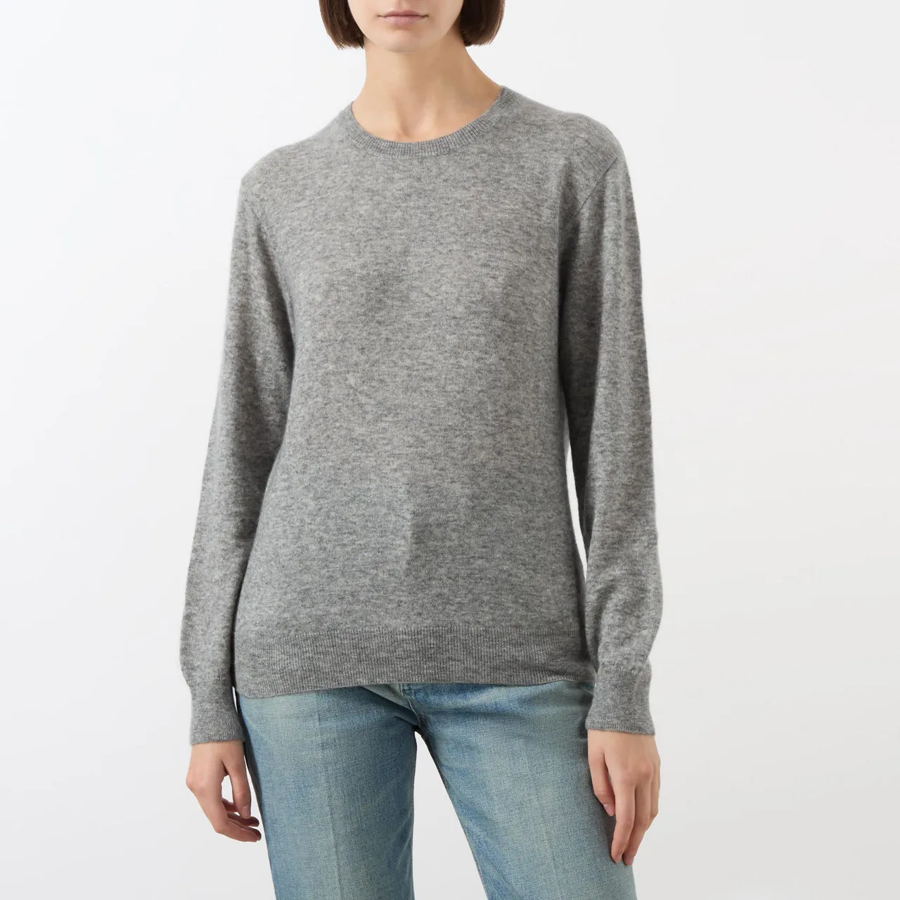 SAINT LAURENT Classic Knitted Sweater - Grey